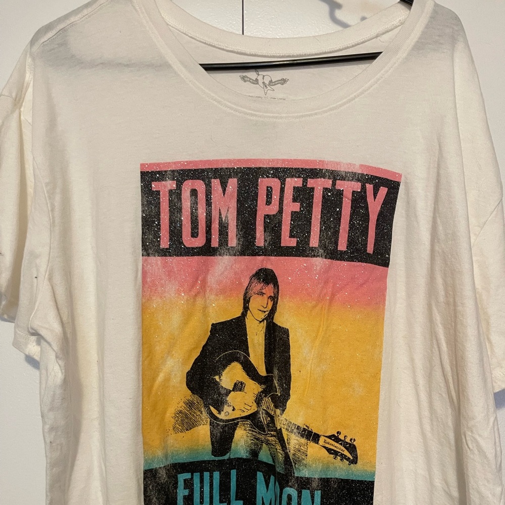 Hybrid Apparel White Tom Petty Graphic Tee